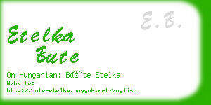 etelka bute business card